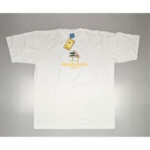 Asante Sana Kenya T-Shirt Mens 2XL. Vintage Africa White Embroidered Giraffe.‎
